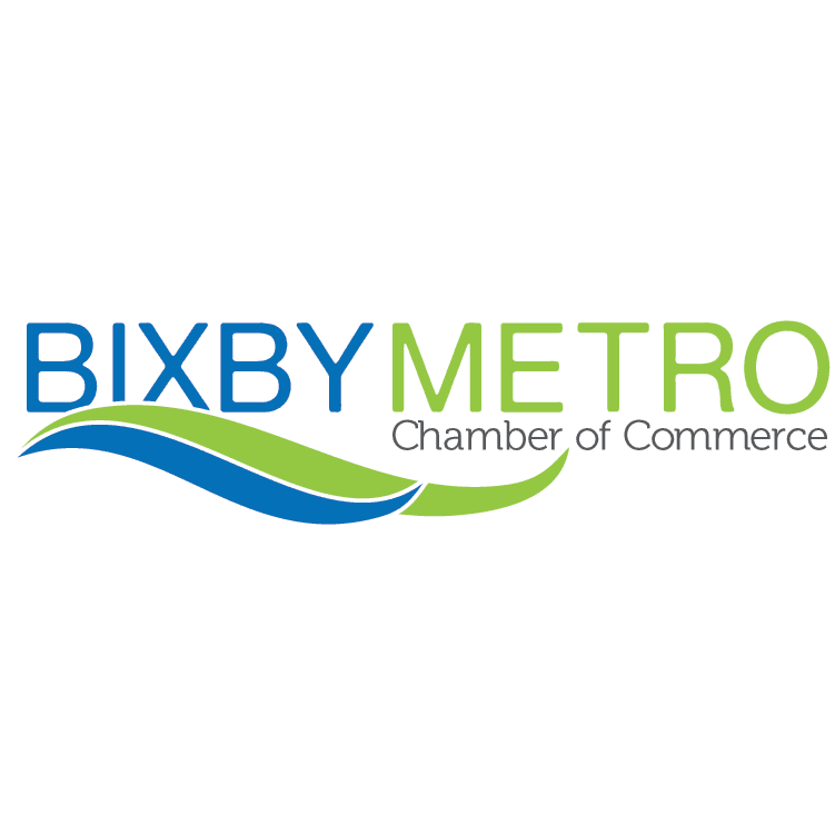 A logo of bixby metro chamber of commerce