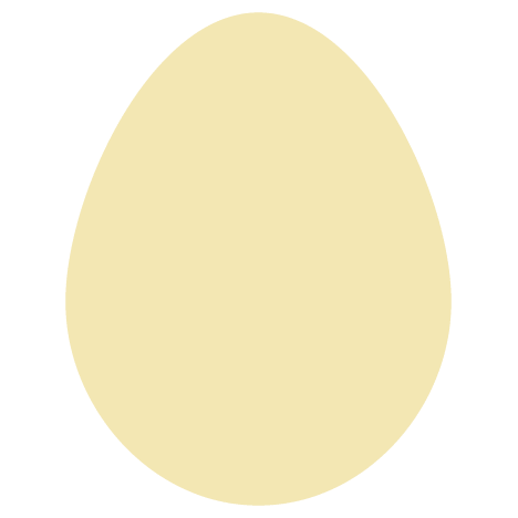 A yellow egg is shown on the black background.