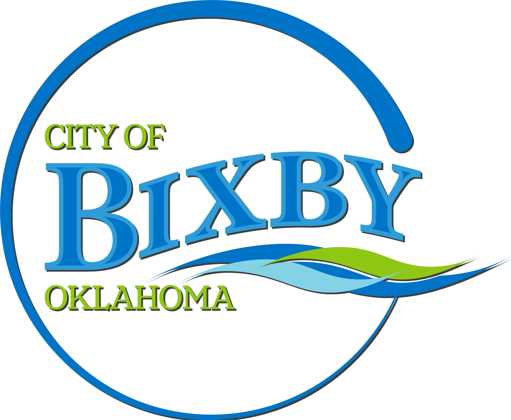 A city of bixby logo is shown.